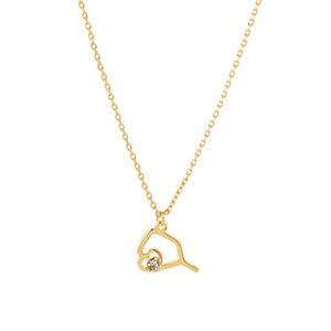 Pickleball & Heart Pendant Necklace